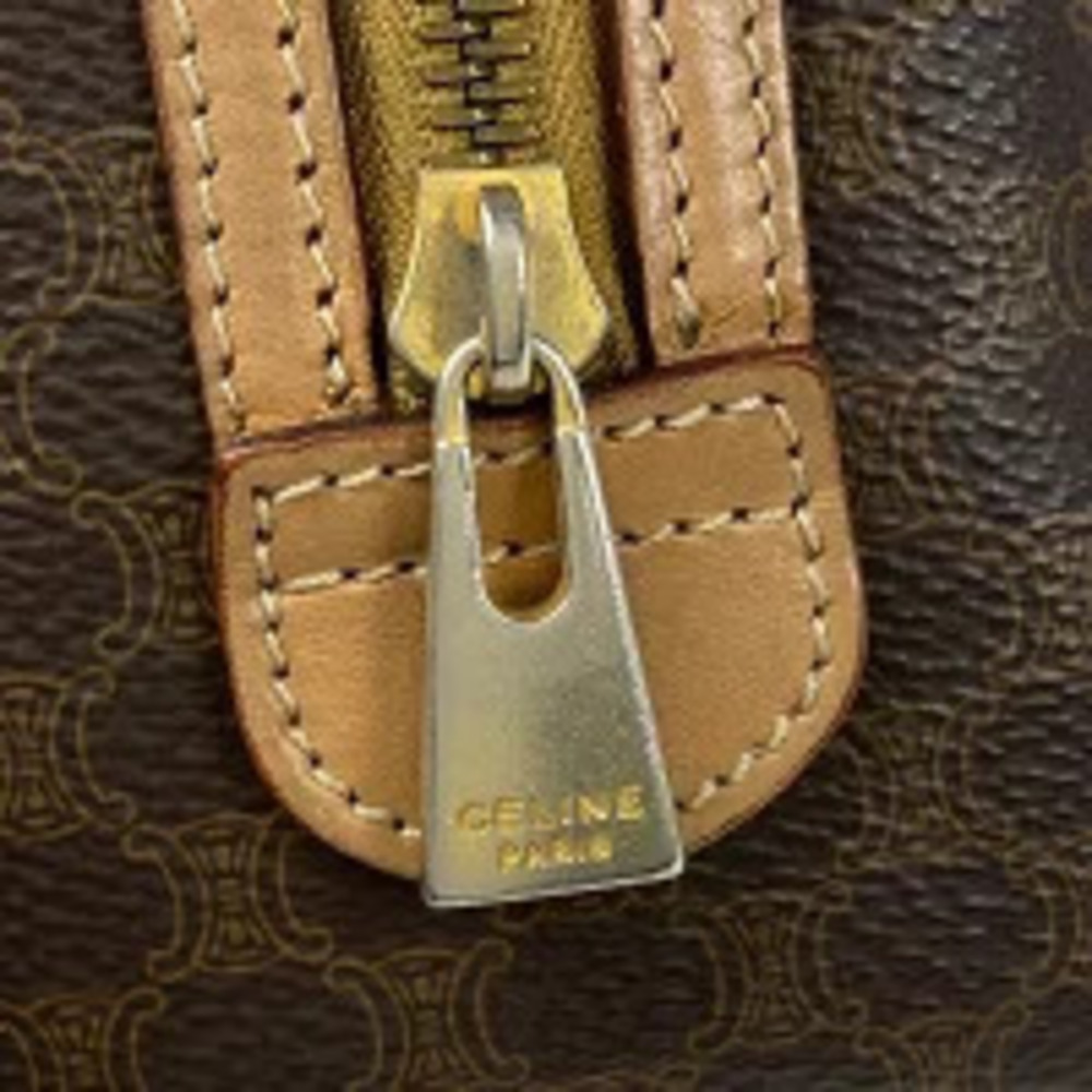 Celine Macadam canvas brown handbag Brown - Picture 3 of 6